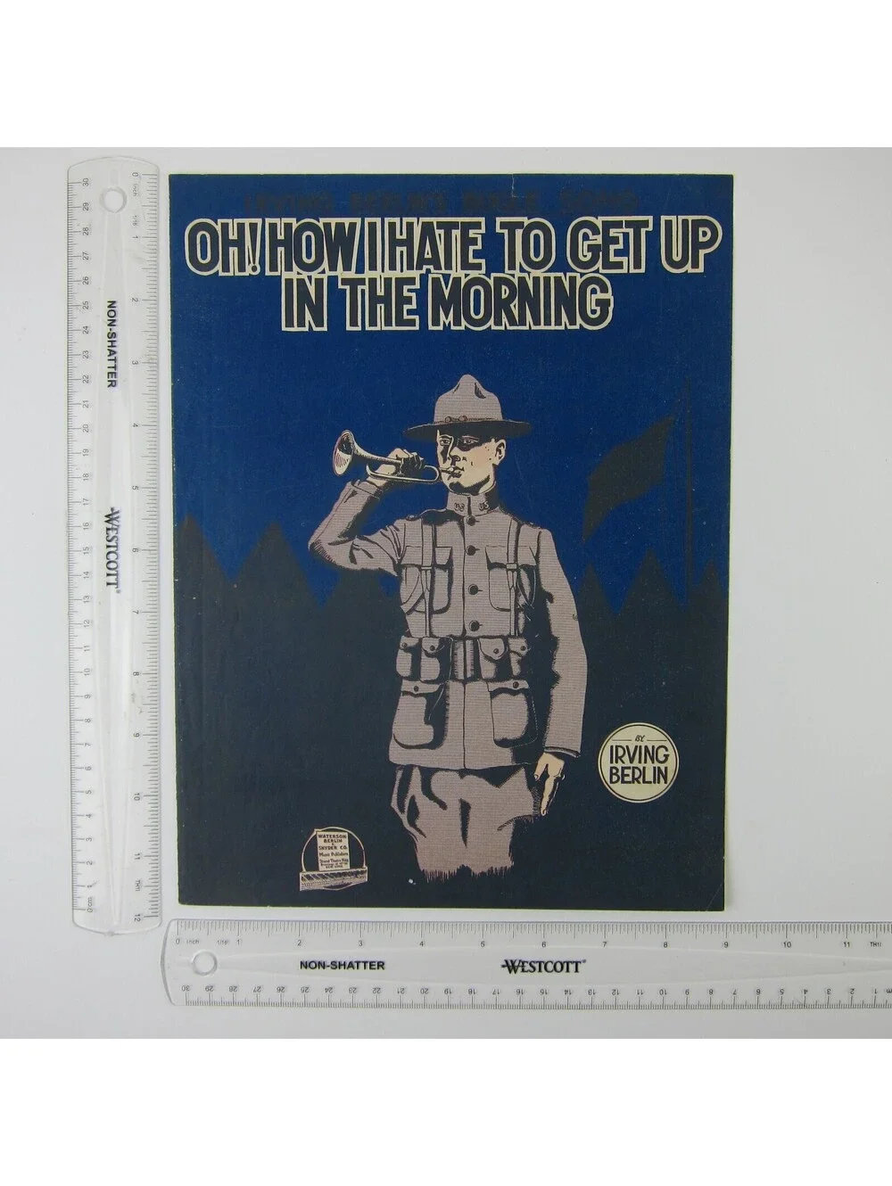 Sheet Music Oh! How I Hate to Get Up In the Morning Irving Berlin Bugle Song WWI